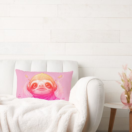 ピンク色の輝きクール、ストリーム33 x 53綿 ランバークッション (ソファ)