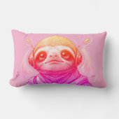 ピンク色の輝きクール、ストリーム33 x 53綿 ランバークッション (正面)