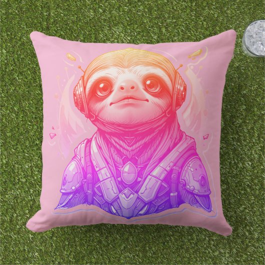 ピンク色の輝きクール、ストリーム51 x 51 アウトドアクッション (芝生)