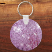 ピンク色の輝き キーホルダー (正面)