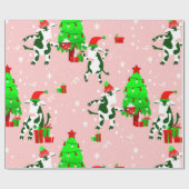 ピンク色の醜いクリスマスツリー ラッピングペーパー (フラット)