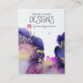 ピンク色の金ゴールドイヤリングディスプレイカード 名刺 (正面)