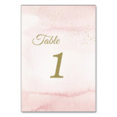ピンク色の金ゴールド型テーブル番号記号 テーブルナンバー (裏面)