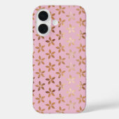 ピンク色の金箔の花 Case-Mate iPhoneケース (裏面)