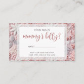 ピンク色の銀色の雪がママのお腹の大きさ エンクロージャーカード (正面)