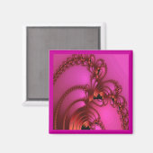 ピンク色の銅 マグネット (正面/裏面)