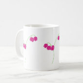 ピンク色の降雪花 コーヒーマグカップ (正面左)