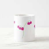 ピンク色の降雪花 コーヒーマグカップ (中央)