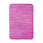ピンク色の雨(縦ストライプの) バスマット (正面縦)