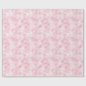 ピンク色の雪片の冬 ラッピングペーパー (フラット)