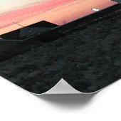 ピンク色の雲で光を遮る ポスター (角)