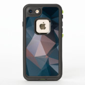 ピンク色の青い抽象芸術ピラミッド型 LifeProof iPhoneケース (裏面)