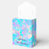 ピンク色の青い紫のオパール石 フェイバーボックス (オープン)