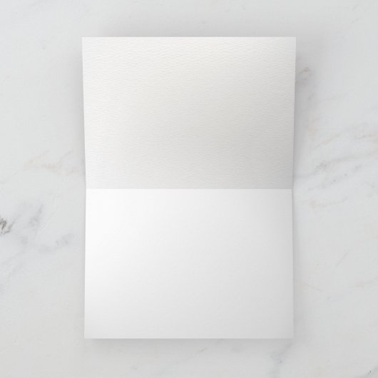 ピンク色の青い花鳥 カード (内部)