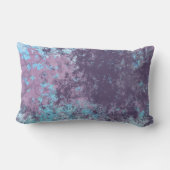 ピンク色の青と紫 ランバークッション (裏面)