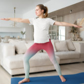 ピンク色の青のグラデーシグラデーションョン レギンス