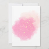 ピンク色の風船あじさいが待てる 招待状 (裏面)