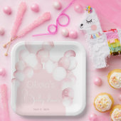 ピンク色の風船アーチ赤ちゃんシャワー ペーパープレート (パーティー)