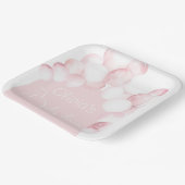 ピンク色の風船アーチ赤ちゃんシャワー ペーパープレート (傾斜あり)