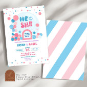 ピンク色の風船巨人バブルドムジェンダーが明らかにする 招待状