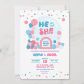 ピンク色の風船巨人バブルドムジェンダーが明らかにする 招待状 (正面)