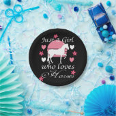 ピンク色の馬が大好きなバラ ペーパープレート (パーティー)