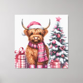 ピンク色の高原 キャンバスプリント (正面)