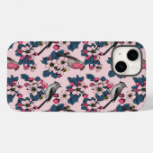 ピンク色の鳥と花 Case-Mate iPhoneケース (裏面 (横))
