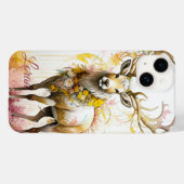 ピンク色の鹿 Case-Mate iPhoneケース (裏面 (横))