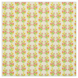 ピンク色の黄色いポピーの花 ファブリック