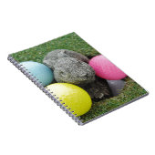 ピンク色の黄色い卵を持つバニー ノートブック (右側)