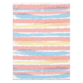 ピンク色の黄色い水ストライプ色の52インチx 70インチ テーブルクロス