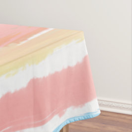 ピンク色の黄色い水ストライプ色の60インチx 104インチ テーブルクロス