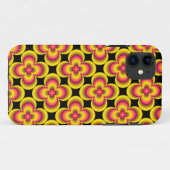 ピンク色の黄色い花ケース Case-Mate iPhoneケース (裏面(横))