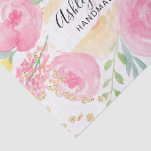 ピンク色の黄色の金ゴールドルーズフローラ水色 薄葉紙 (詳細)