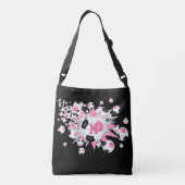 ピンク色の黒いサッカーボールが輝モノグラムのく クロスボディバッグ (裏面)