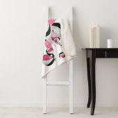 ピンク色の黒いバスケットボールが女の子のスポーツルーム シェルパブランケット (インサイチュ)