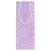 ピンク色の黒い銀色の花 ワインギフトバッグ (裏面)