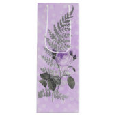 ピンク色の黒い銀色の花 ワインギフトバッグ (正面)