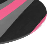 ピンク色の黒とグレーの洗濯クロス カッティングボード (角)