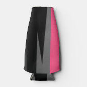 ピンク色の黒とグレークール ボトルクーラー (正面)