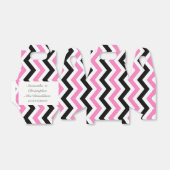 ピンク色の黒と白のシボ結婚ロン フェイバーボックス (折り畳みなし)