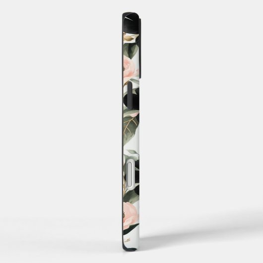 ピンク色の黒と貝の花 Case-Mate iPhoneケース (裏面 / 右)