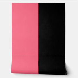 ピンク色の黒の縦の大きいストライプパターン 壁紙