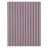 ピンク色の黒ストライプい模様 テーブルクロス (正面)