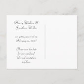 ピンク色の黒華美銀の渦巻きは日付を保存 案内ポストカード (裏面)