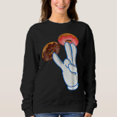 ピンク色の2は大人のユーモアピンクおもしろいの1 スウェットシャツ (正面)