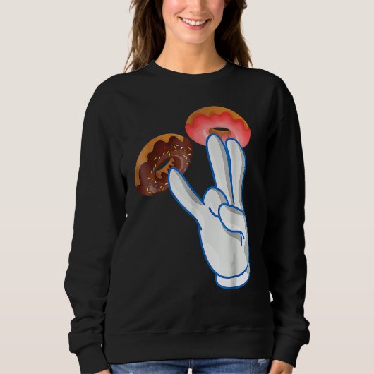 ピンク色の2は大人のユーモアピンクおもしろいの1 スウェットシャツ (正面)