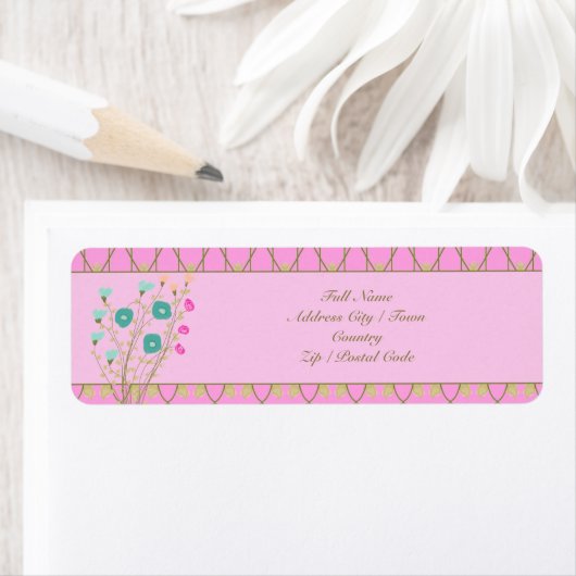 ピンク色の2色 ラベル (インサイチュ)