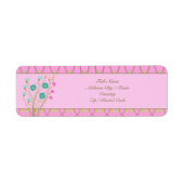 ピンク色の2色 ラベル (正面)